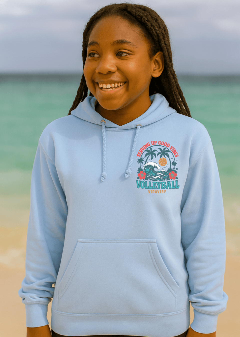 Serving Up Good Vibes Volleyball Sweatshirt